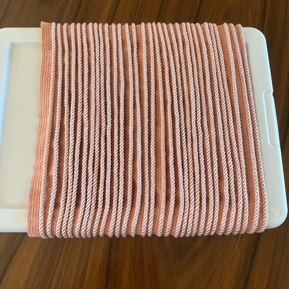 Dusty Rose Twisted Lip Cord Trim for Pillows, Upholstery & DIY projects.19 yards - Picture 2 of 3